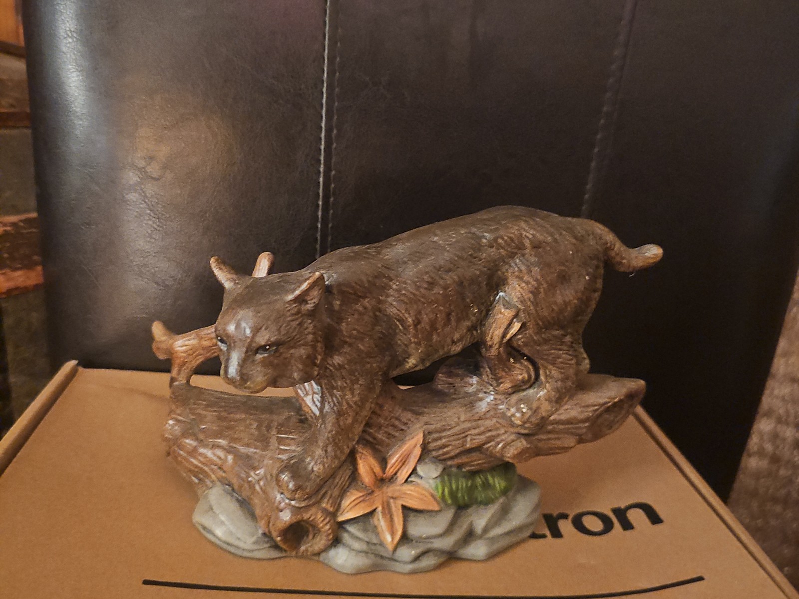Vintage Made BOBCAT Cat Statue Figurine- RARE BEAUTIFUL A1 CRAFTSMANSHIP