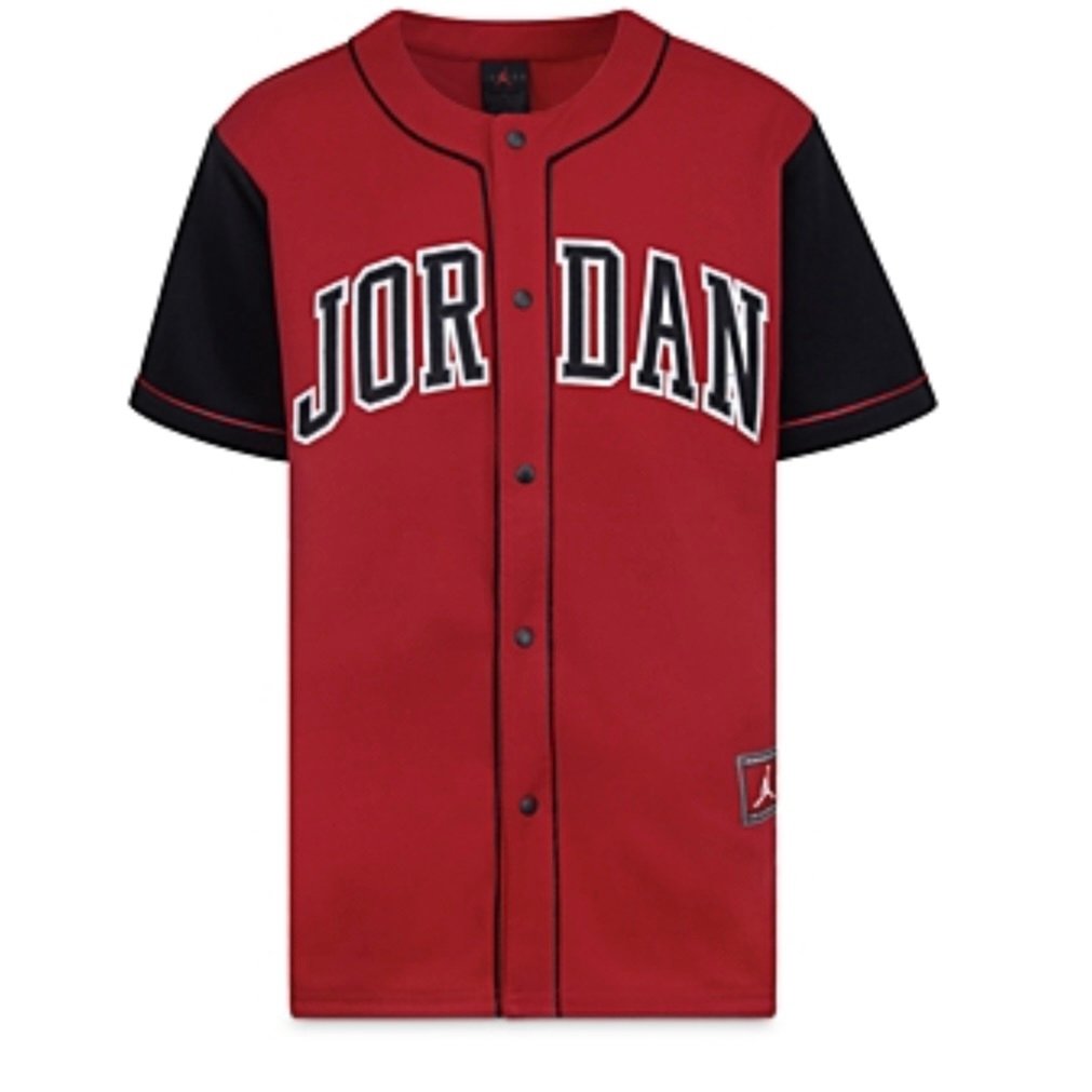 Jordan Red and Black Baseball Jersey size Large 147-163 CM 12-13 YRS #20025
