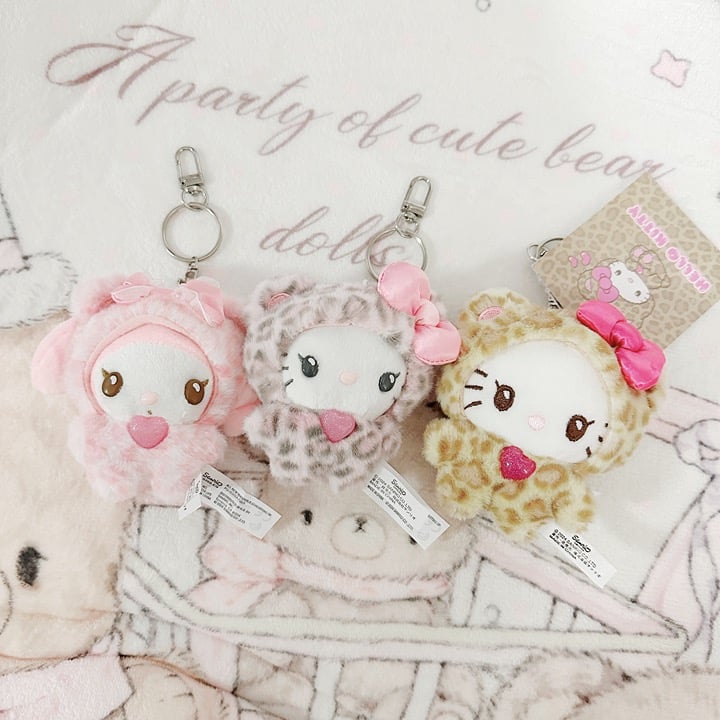 sanrio hello kitty my melody gyaru leopard mascot set