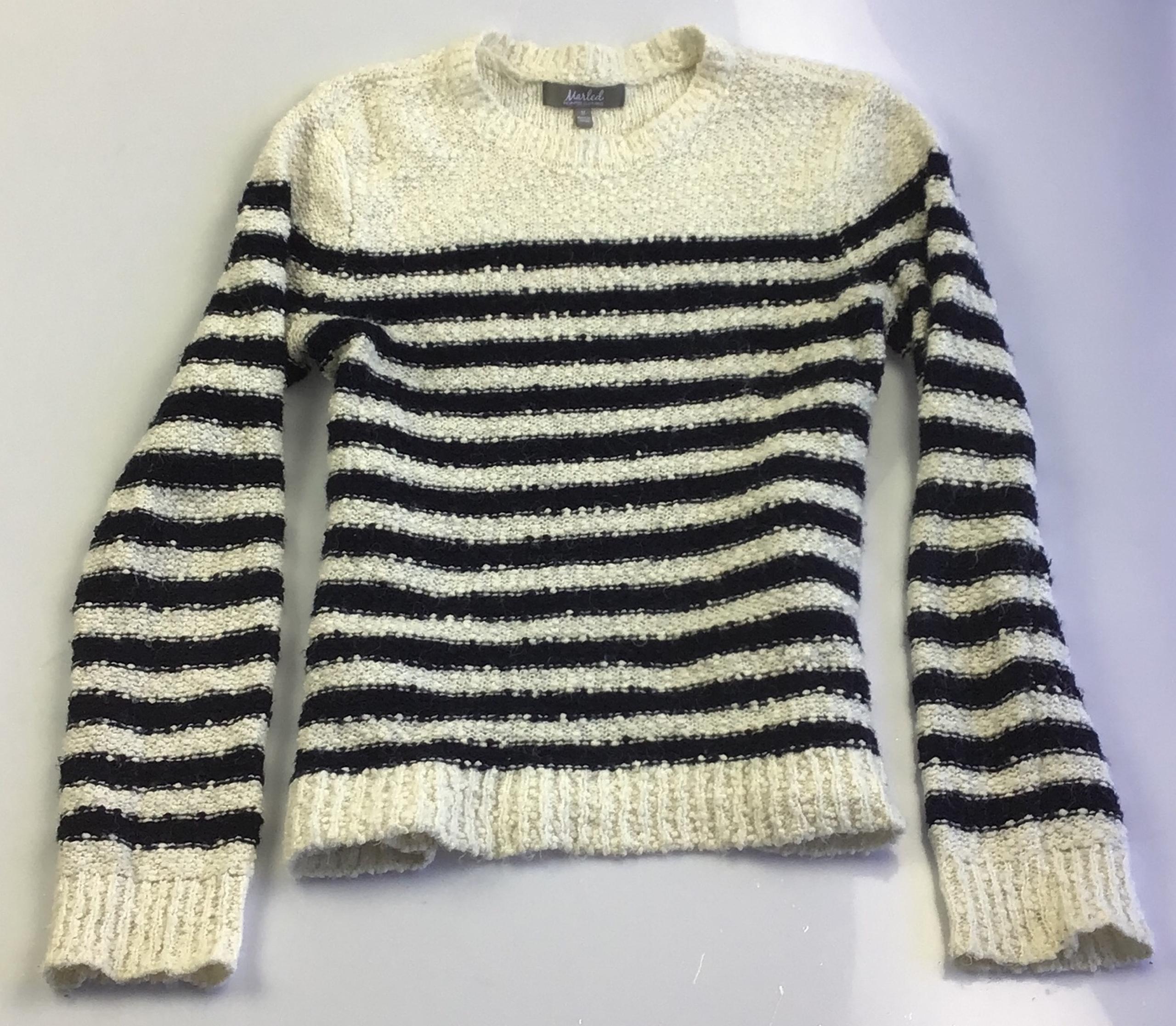 Marled by RC women’s knitted crewneck sweater beige /blue size M