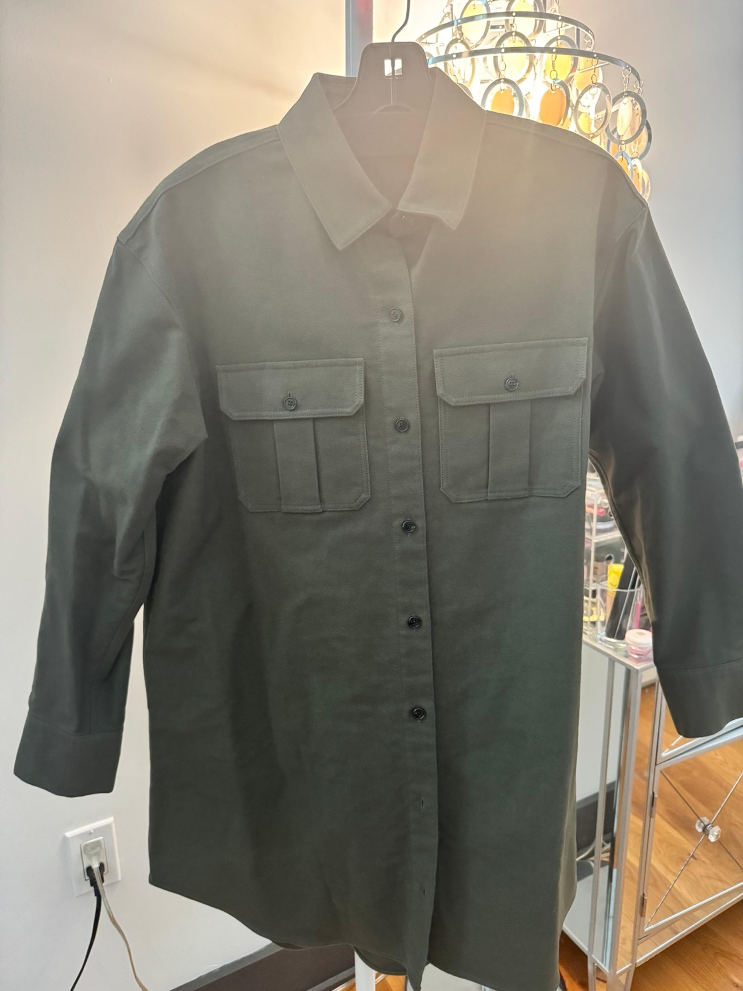 New Seaon Theory oversized wool shirt dress