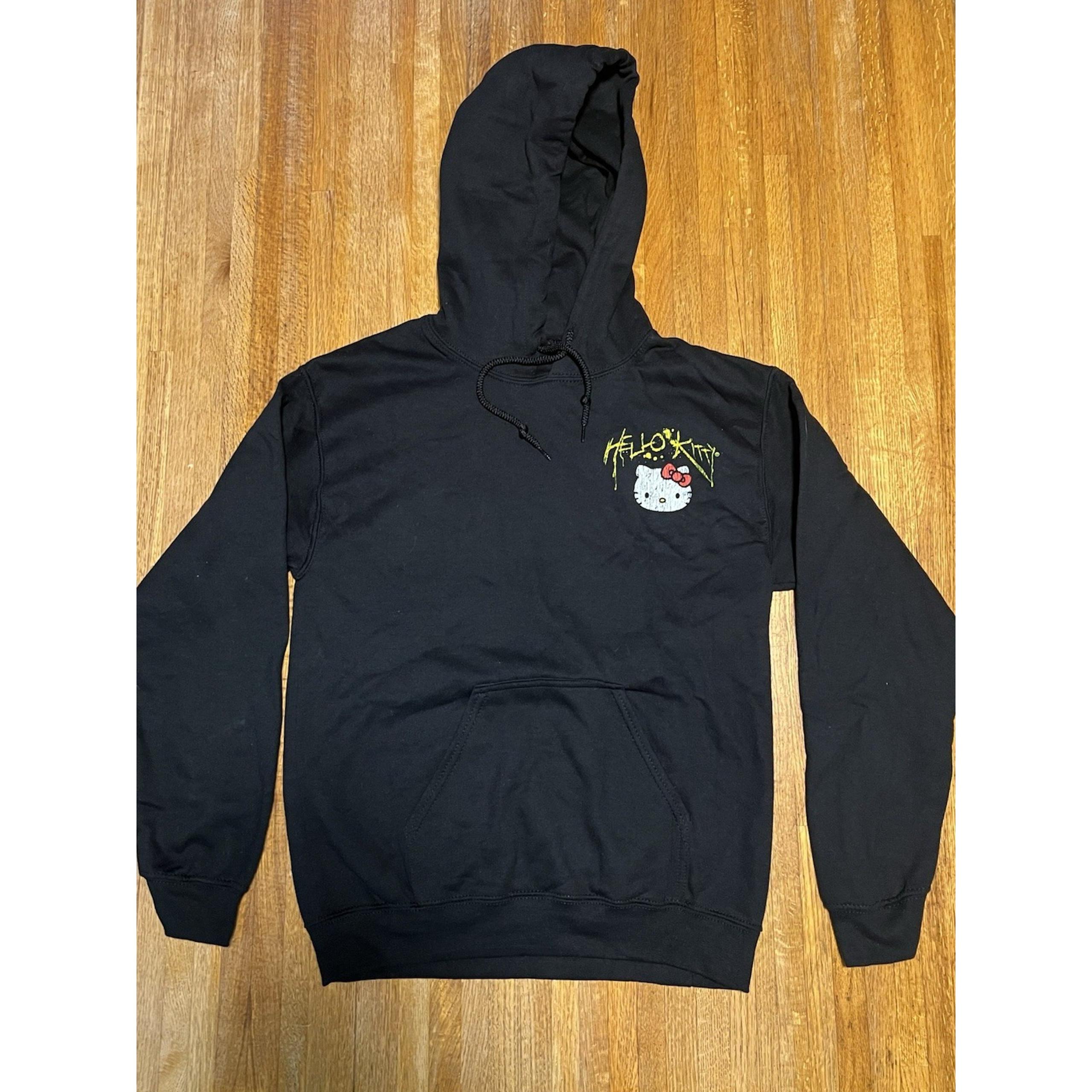 NWoT Hello Kitty Small Hoodie Guitar Skulls Rock N Roll Men Women Unisex Black