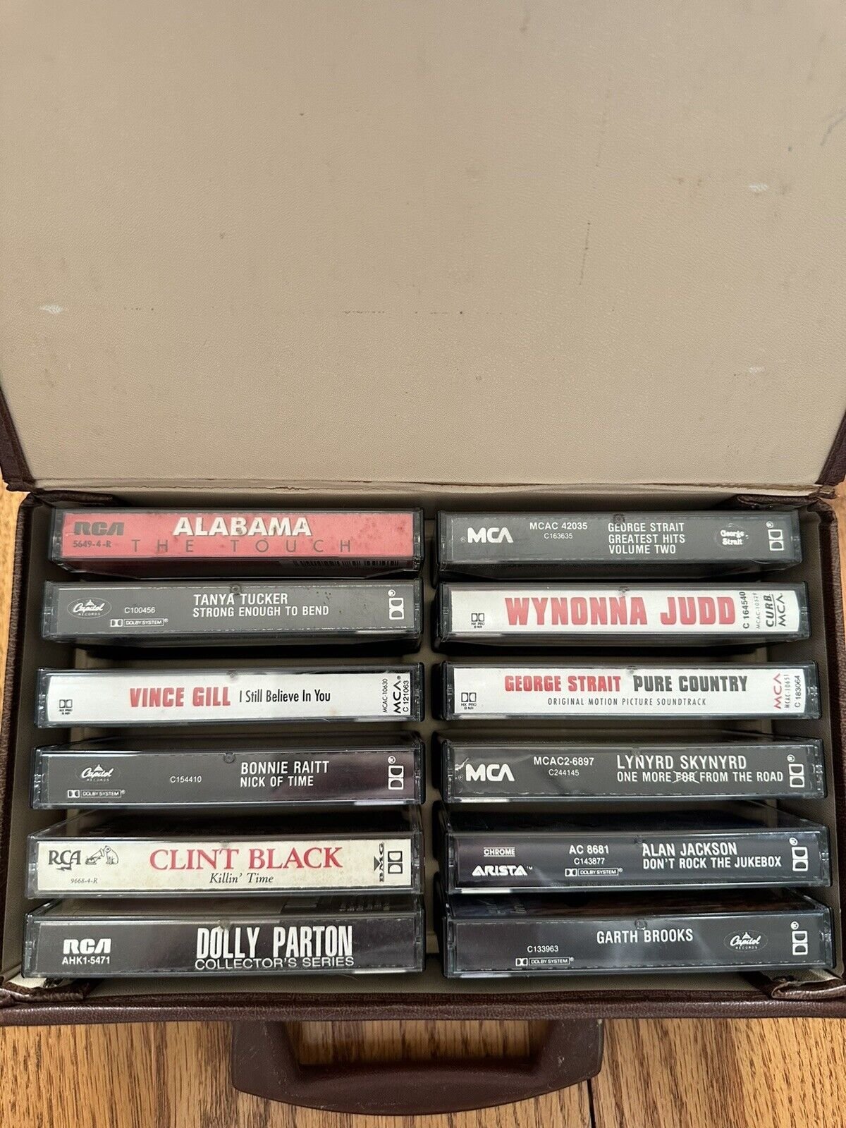 12 Cassette Carrying Case Filled With 12 Country Cassettes