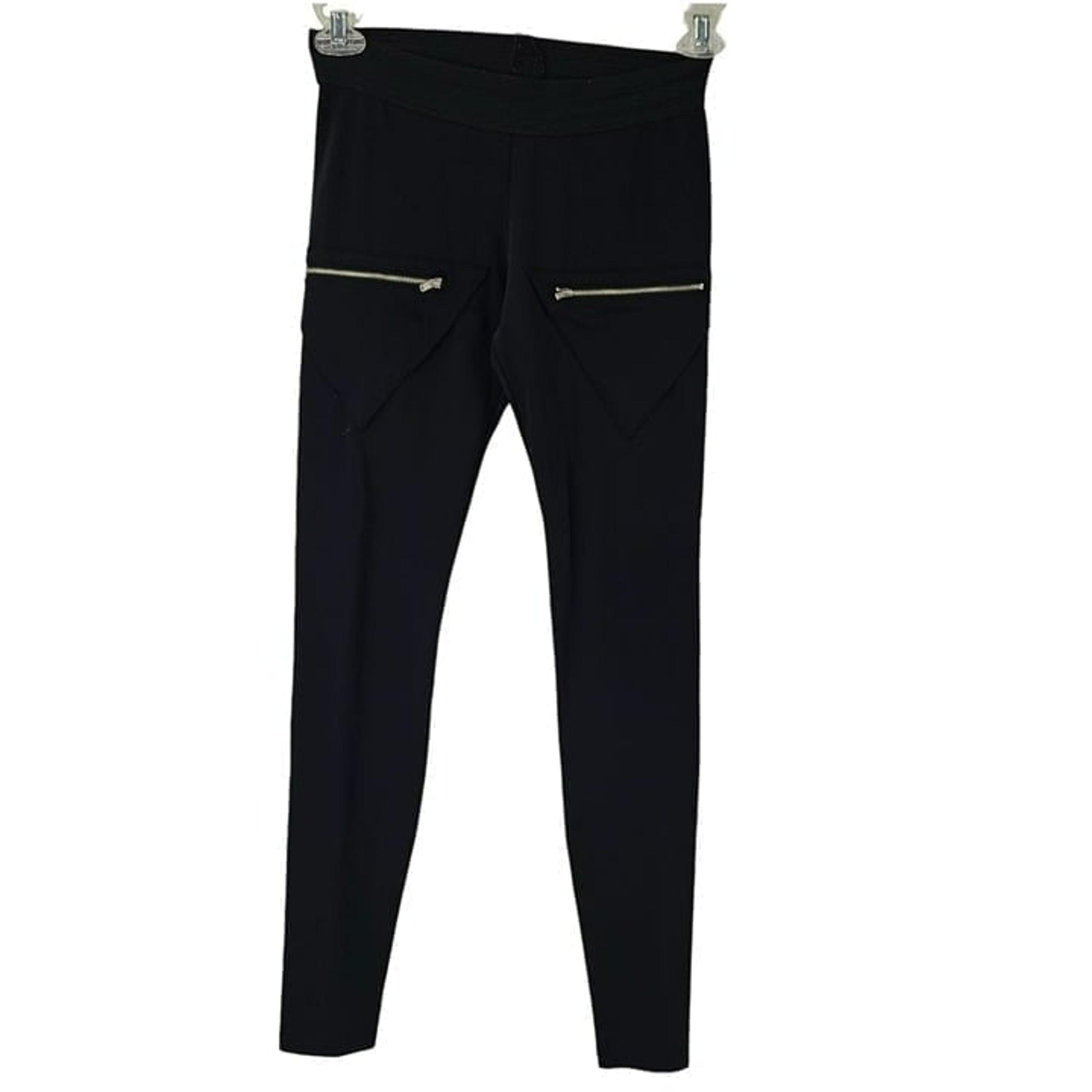 LNA Revolve Black Leggings Moto Pants Zippered Pockets Skinny Stretch Spandex