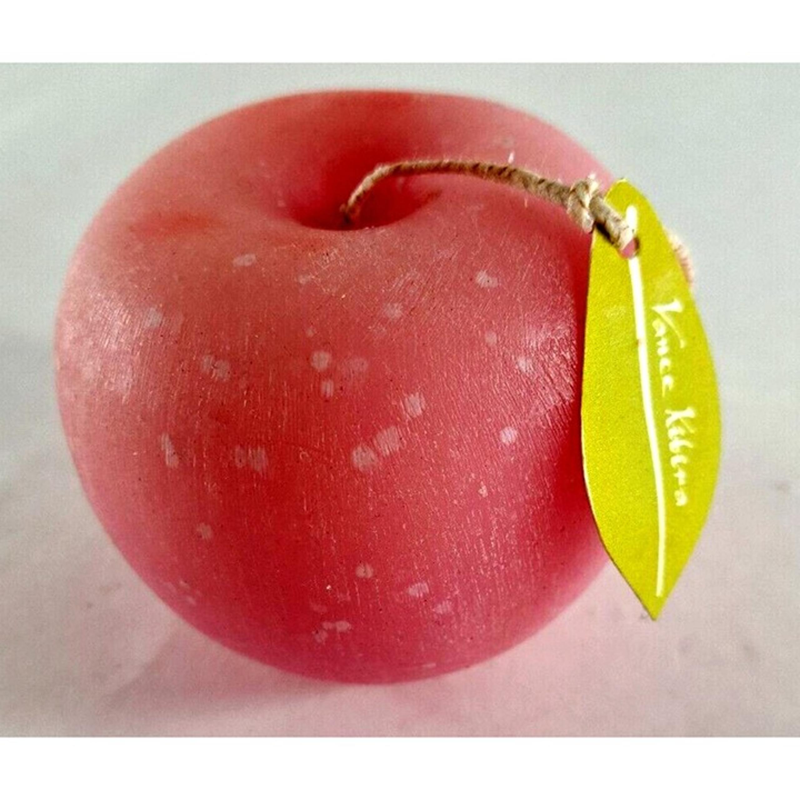 Vance Kitira Apple Candle Pink Unlit 3" Decorative Centerpiece Fruit Spotting