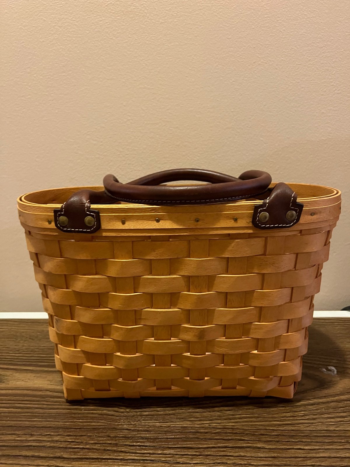 Longaberger 2001 Boardwalk Good Ol Summertime Basket Tote Purse Bag Combo