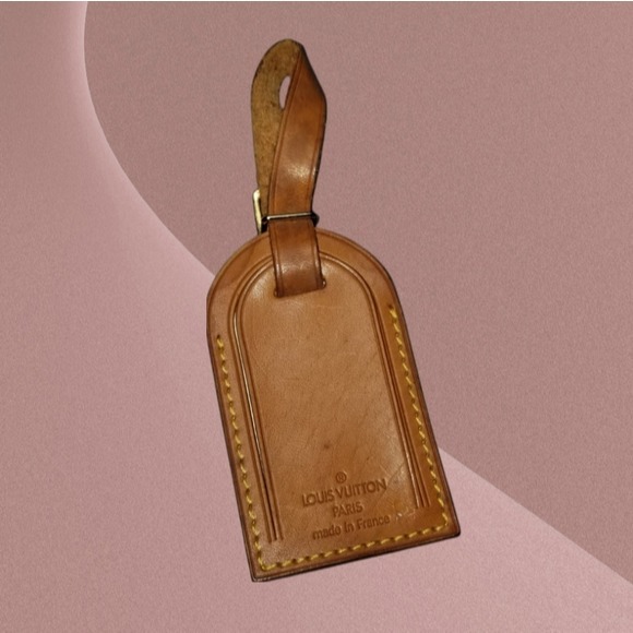 Louis Vuitton Vintage Vachetta leather luggage tag France