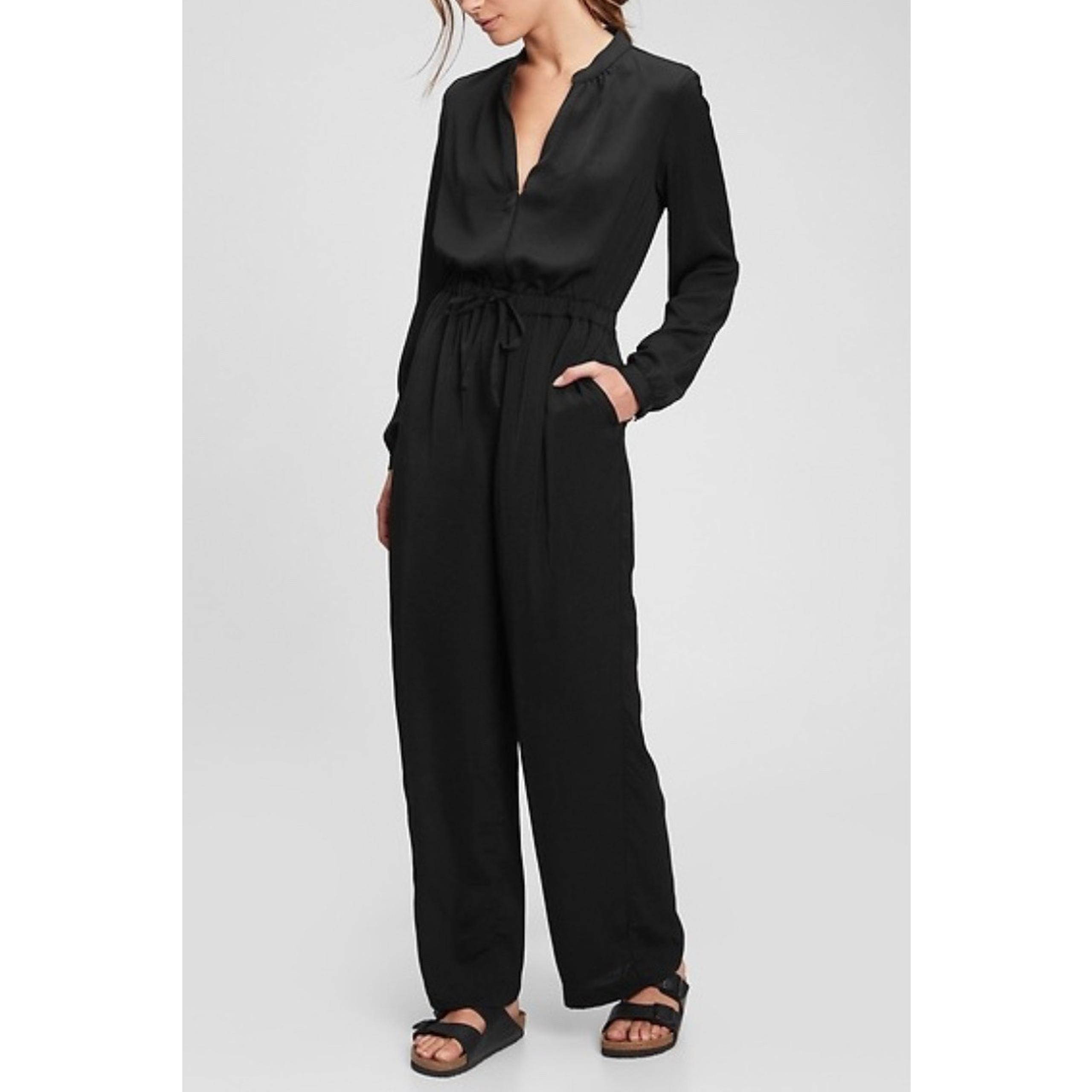 Gap Women - Satin V-Neck Jumpsuit / Blue / Small / NWOT