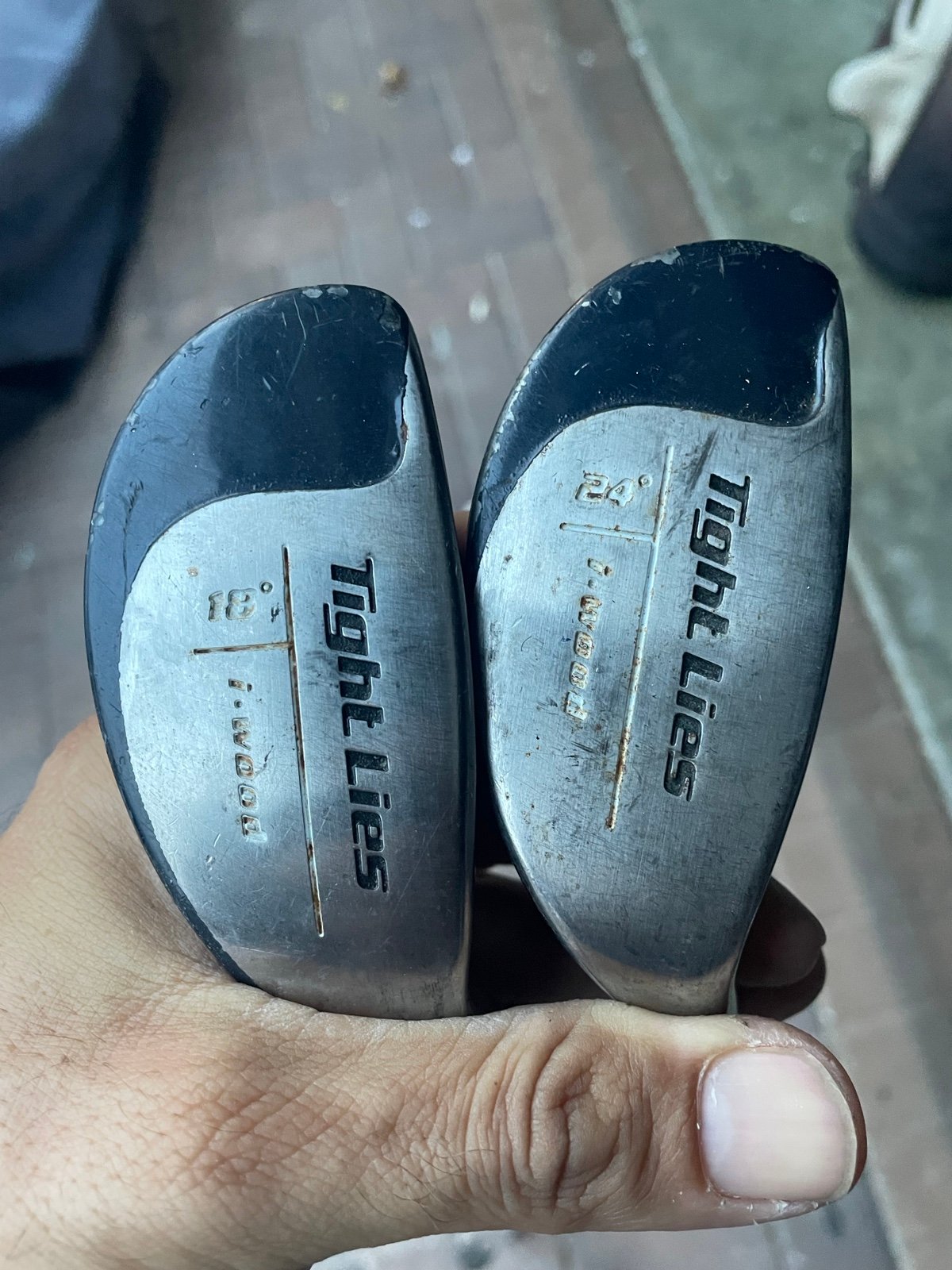 Adams Tight lies 18/24 hybrid irons in right hand