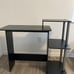 Efficient Home Laptop Notebook Computer Desk with Square Shelves, Espresso/Black