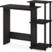 Efficient Home Laptop Notebook Computer Desk with Square Shelves, Espresso/Black