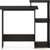 Efficient Home Laptop Notebook Computer Desk with Square Shelves, Espresso/Black