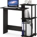 Efficient Home Laptop Notebook Computer Desk with Square Shelves, Espresso/Black