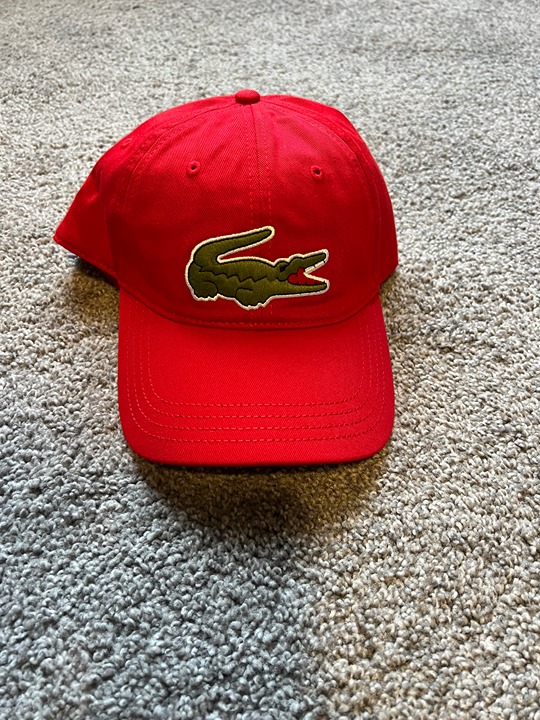 NWT Lacoste dad hat (RED)