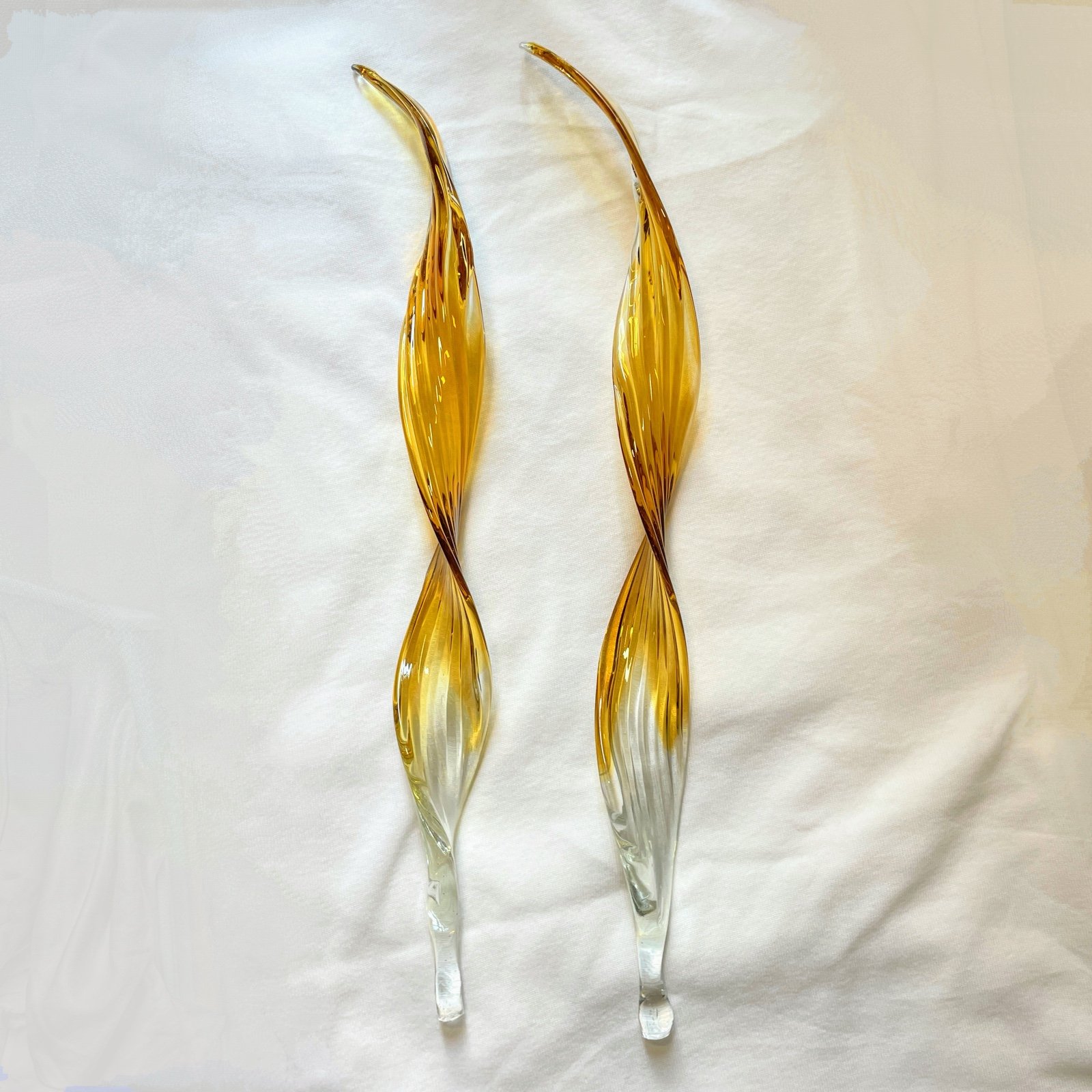 Hand Crafted Glass Leaves