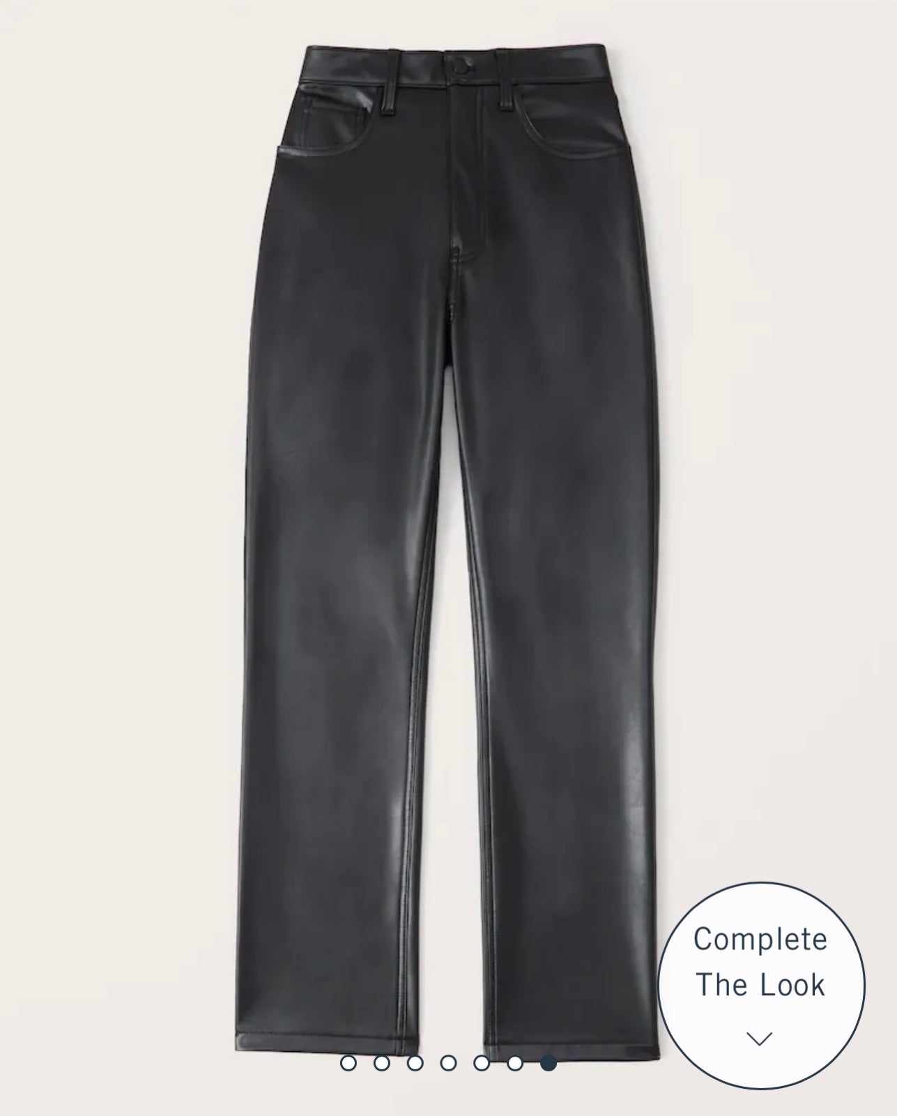 Vegan Leather 90s Straight Pants Ultra High rise