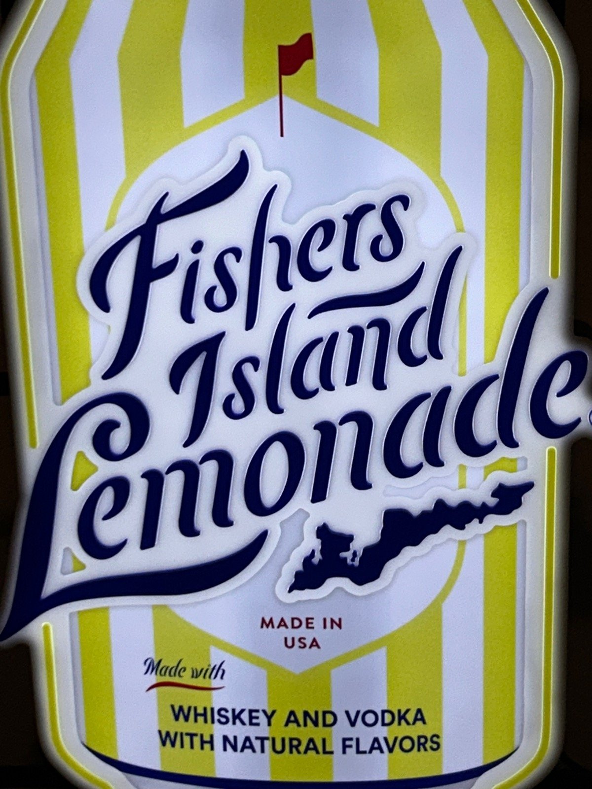 Fishers Island Lemonade LED Bar Sign Man Cave Garage Decor Lighted Sign New