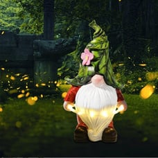 Dwarf Statue Solar Lights Outdoor Garden Crafts Ornaments Lawn Decorative Lamps