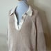 Aerie Sugar Rush Chenille Knit V Neck Collared Pullover Sweater SMALL