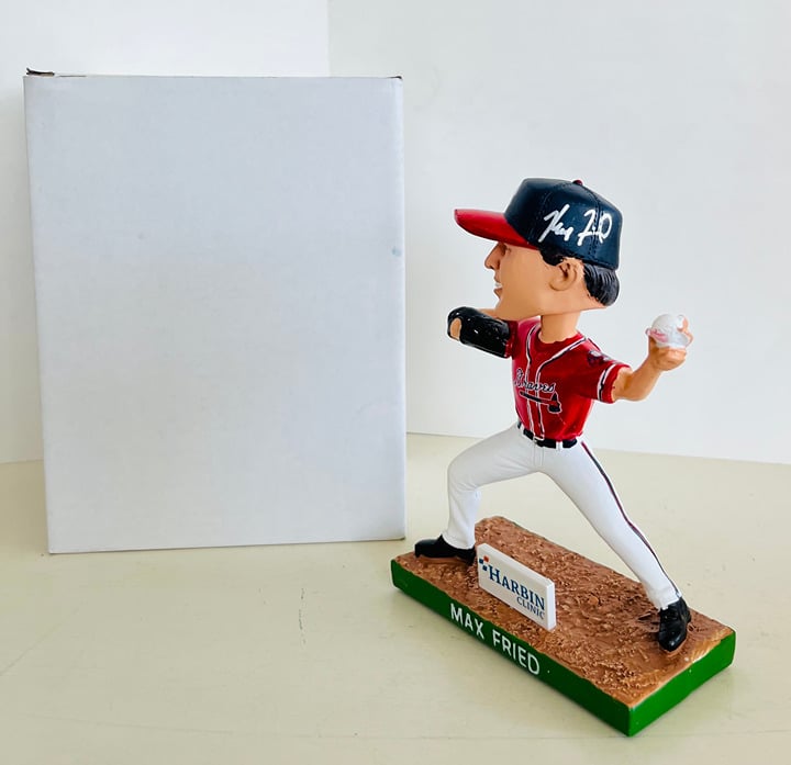 SIGNED Max Fried 2018 Rome Braves ROOKIE Bobblehead SGA Auto Autograph