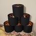 6 Black Mini Lampshades Chandelier Lamp Shades Shiny Inside 5 x 5.5 FREE SHIP