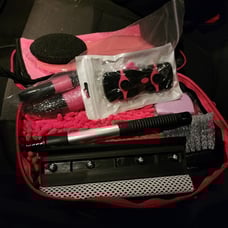 Viewsun 17pcs Car Cleaning Kit, Pink Car Interior Detailing Kit with High Power