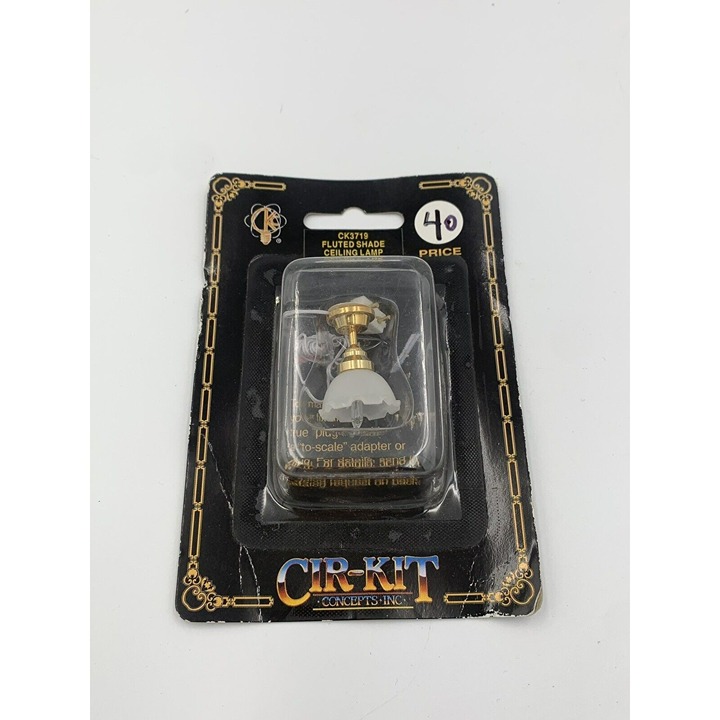 Cir-Kit CK3719 Fluted Shade Ceiling Lamp Dollhouse Light Electrical Fixture GOLD