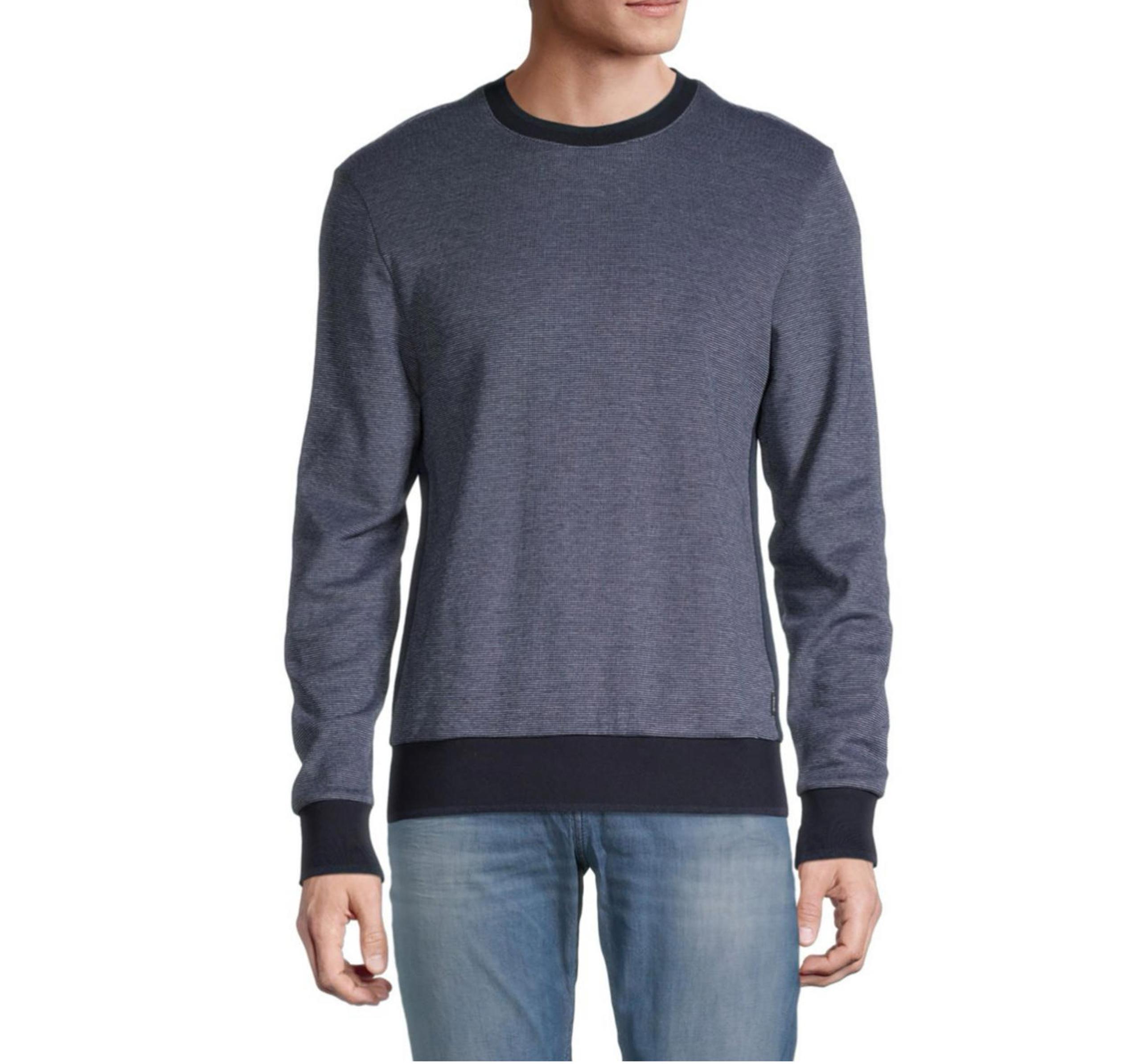 Hugo Boss Men's Crewneck Navy / Grey / Sweater Medium
