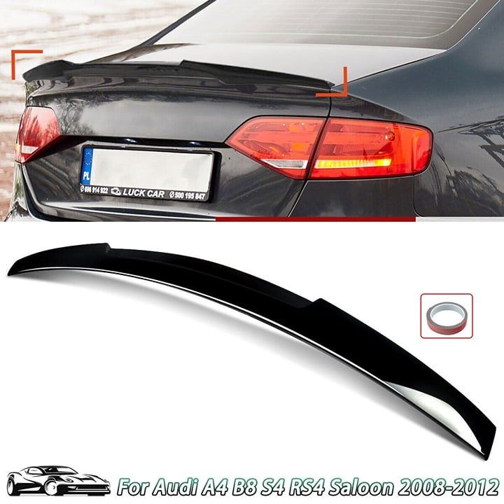 2009-2012 AUDI A4 Rear Spoiler PG M4 Style Gloss Black Brand New