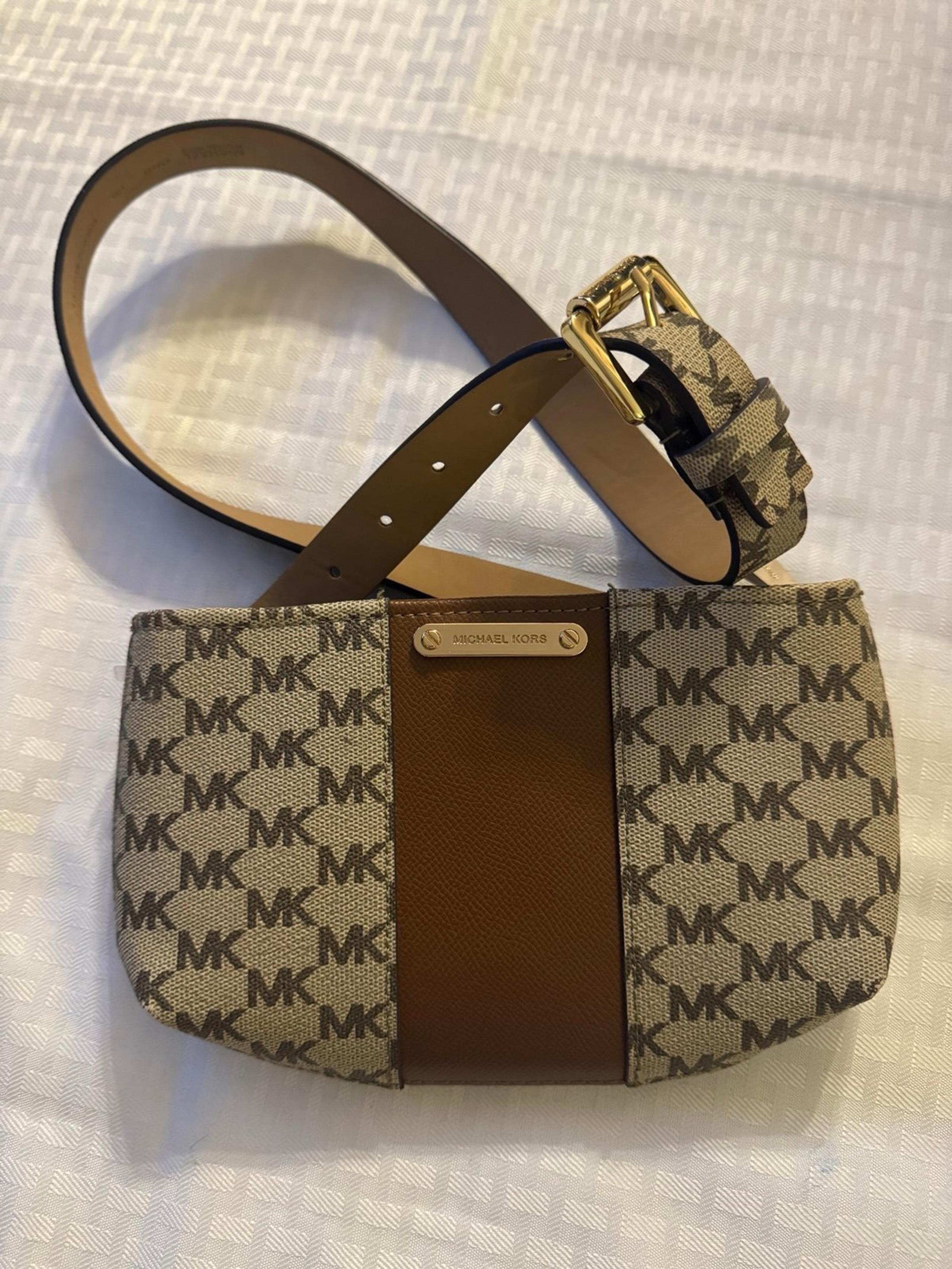 Michael Kors Fanny Pack Belt Bag Brown Tan M/L NEW