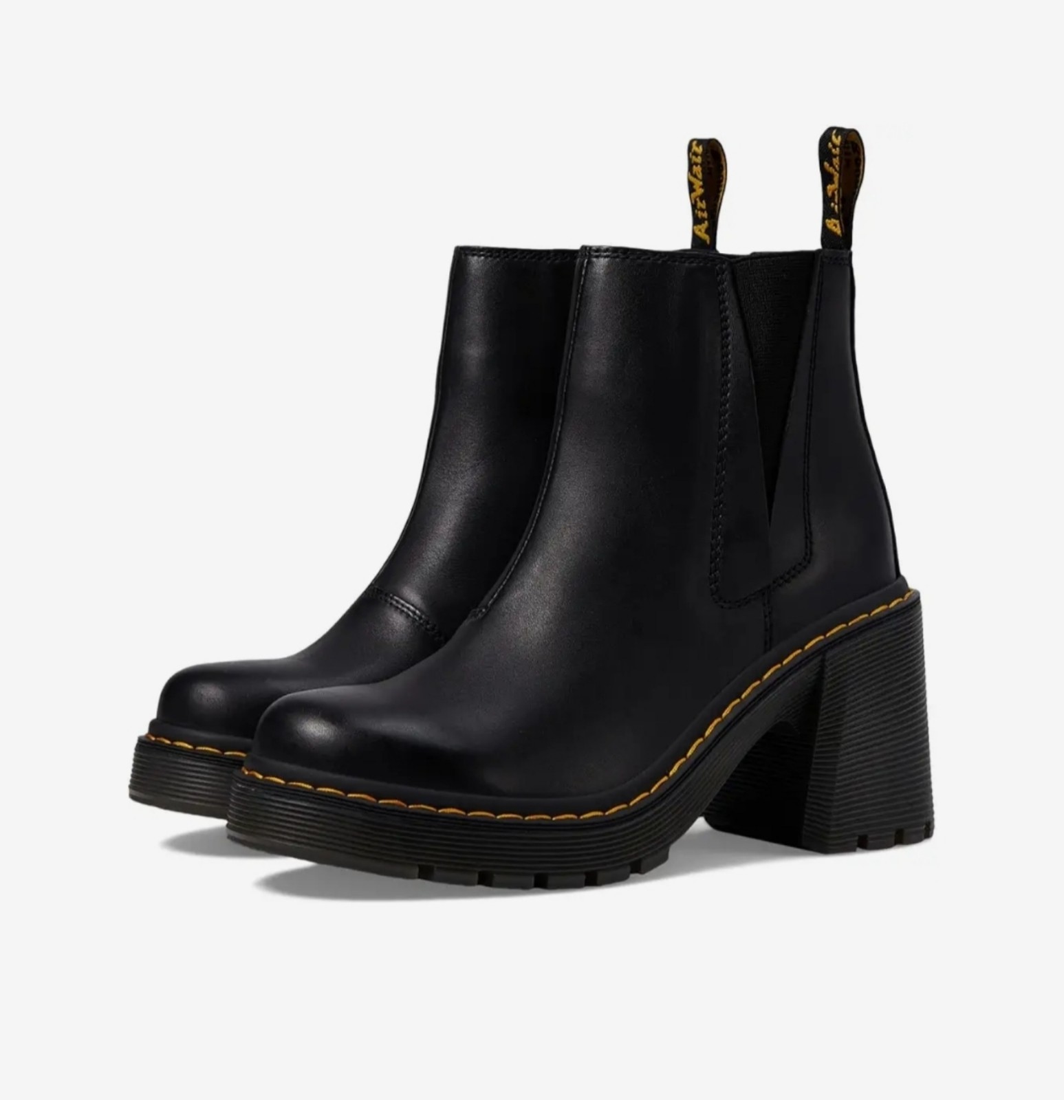 Dr. Martens Spence Chelsea Boots - Black Leather, Size 8 US