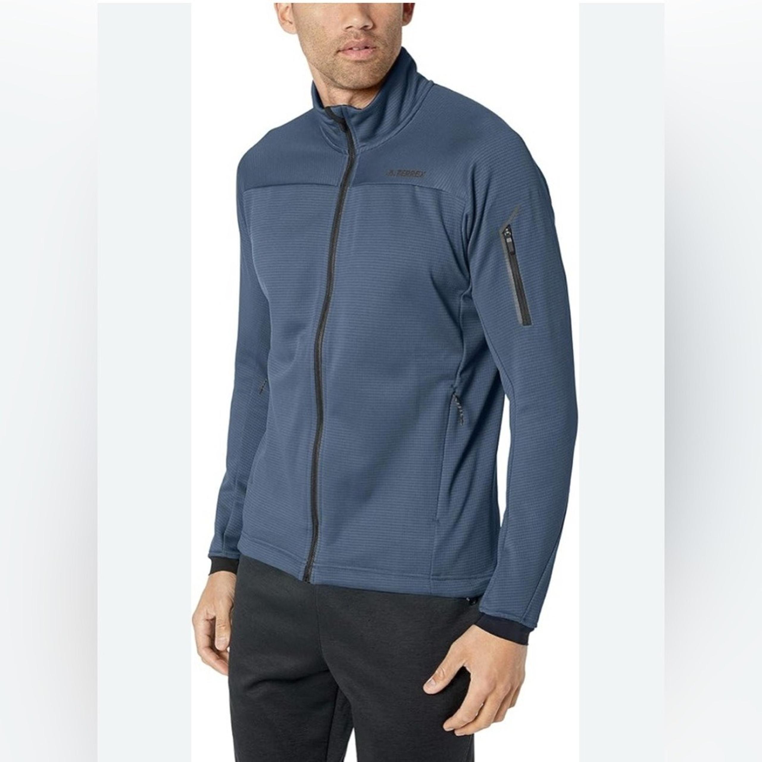 Mens Adidas Terrence Full Zip Active Performance Lightweight Drawstring Jacket