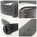 Burberry black leather gunmetal buckle wide waist belt