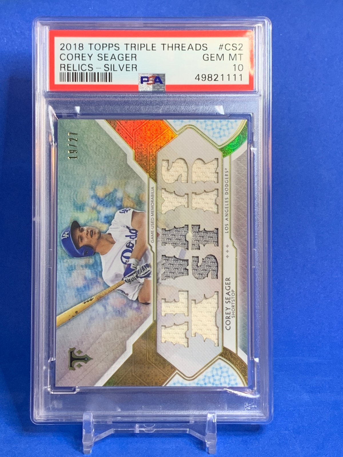 Corey Seager 2018 Triple Threads /27 PSA 10 POPULATION 1!