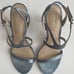 Heels size 8.5 Reiss The Medea Crystal Blue Satin Cross front Sandals