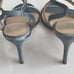 Heels size 8.5 Reiss The Medea Crystal Blue Satin Cross front Sandals