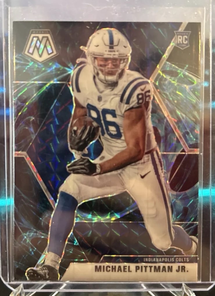 2020 Panini Mosaic - Rookies Mosaic Genesis Prizm #214 Michael Pittman Jr. (RC)