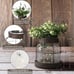 Vintage Glass Farmhouse Vase, Rustic Lantern Decor with Plants Flowers Lights
