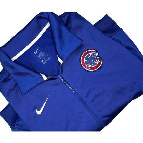 Nike Chicago Cubs Lightweight Jacket Mens Large Blue Full Zip MLB