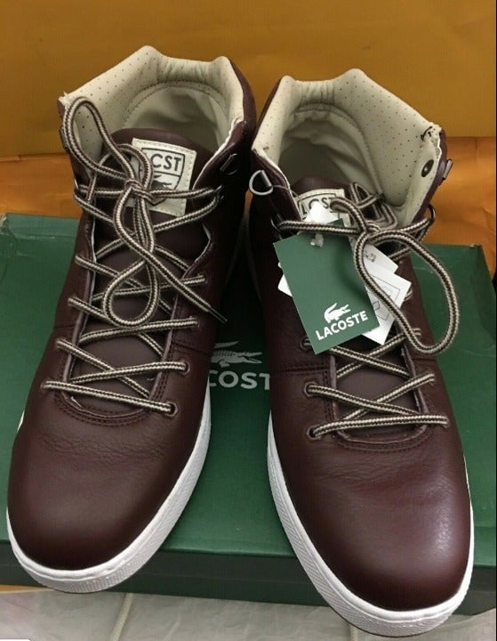 LACOSTE STUDLAND SPM DARK REDWHITE BOOTS