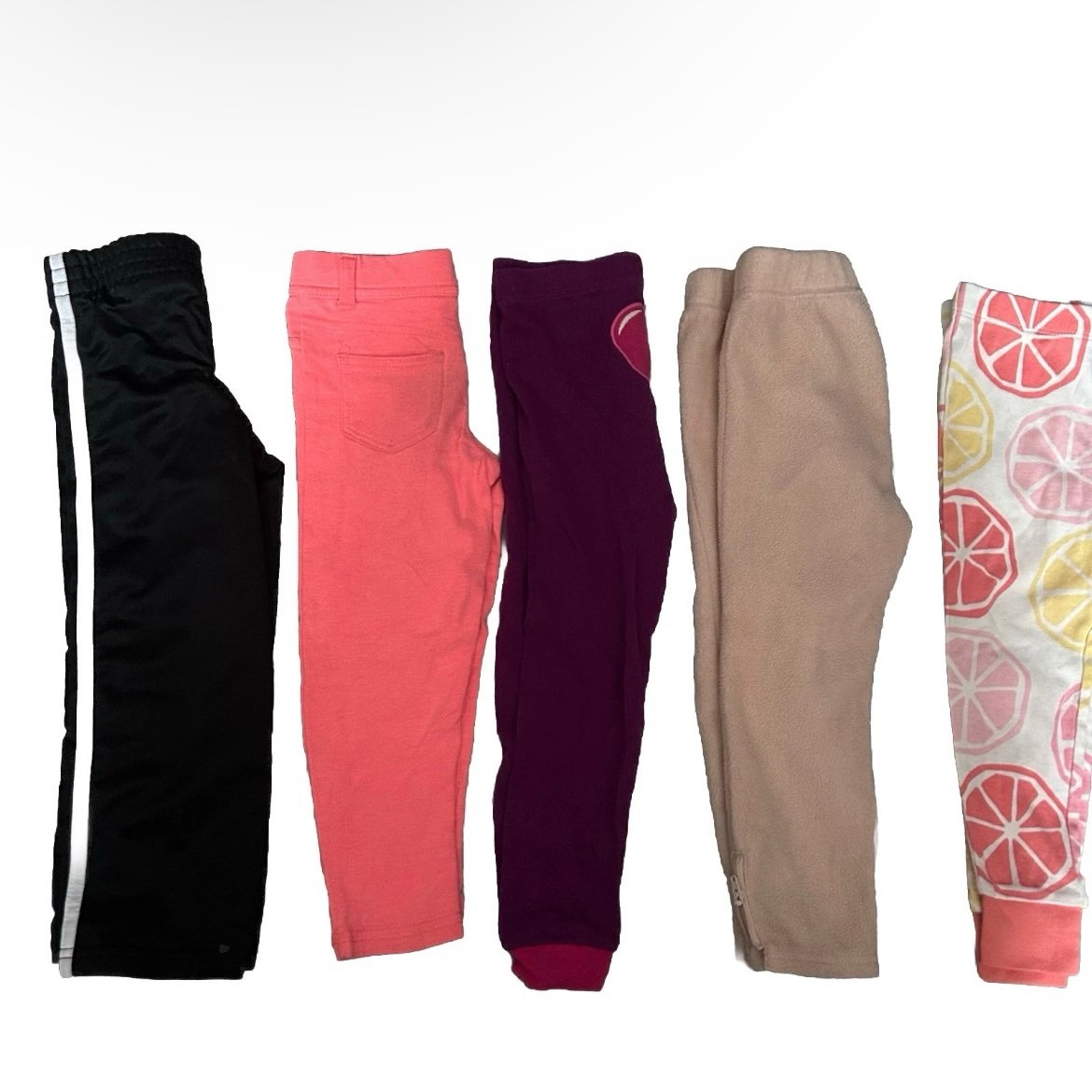 Lot Of 9 Toddler Girls Pants Leggings Jeans Sweatpants Size 3T