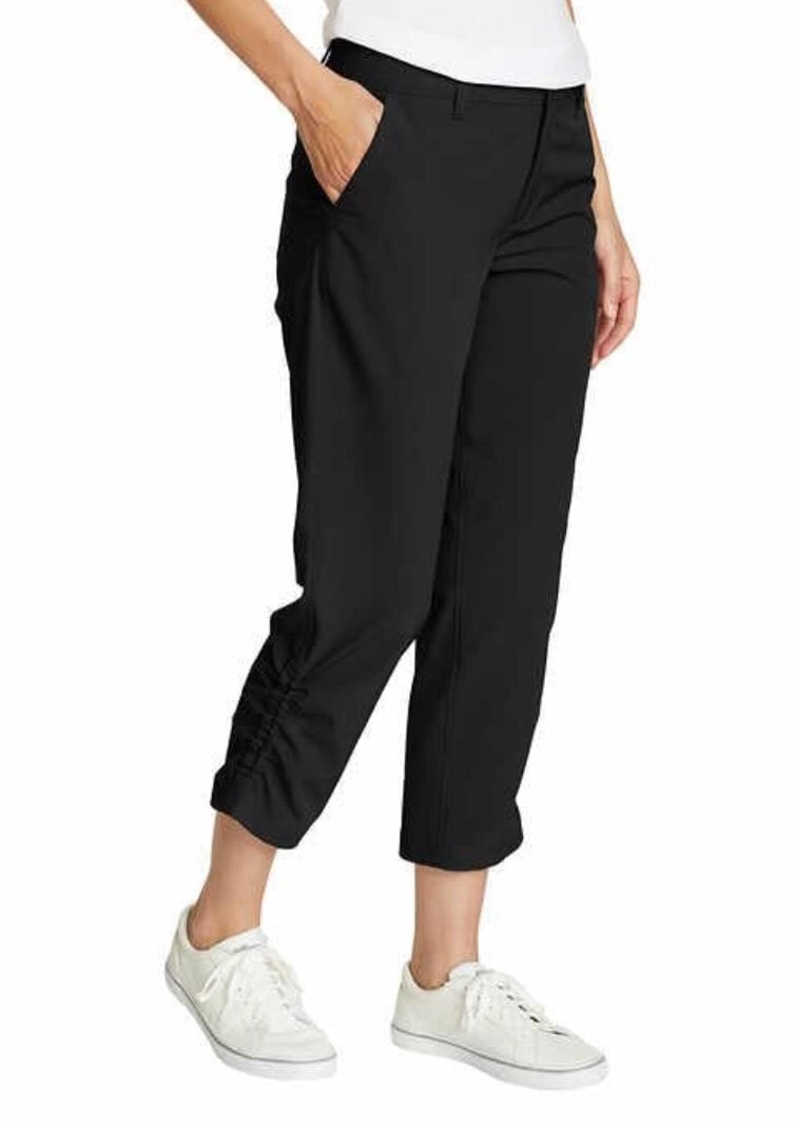 Eddie Bauer Women's Ripstop Stretch Capri Pants Storm-repel Pocket, Black 6