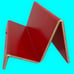 Vintage Display Stands; Red Acrylic; Logo Reads FOTO HANSA Lot of 9