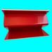 Vintage Display Stands; Red Acrylic; Logo Reads FOTO HANSA Lot of 9