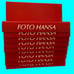 Vintage Display Stands; Red Acrylic; Logo Reads FOTO HANSA Lot of 9