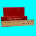 Vintage Display Stands; Red Acrylic; Logo Reads FOTO HANSA Lot of 9