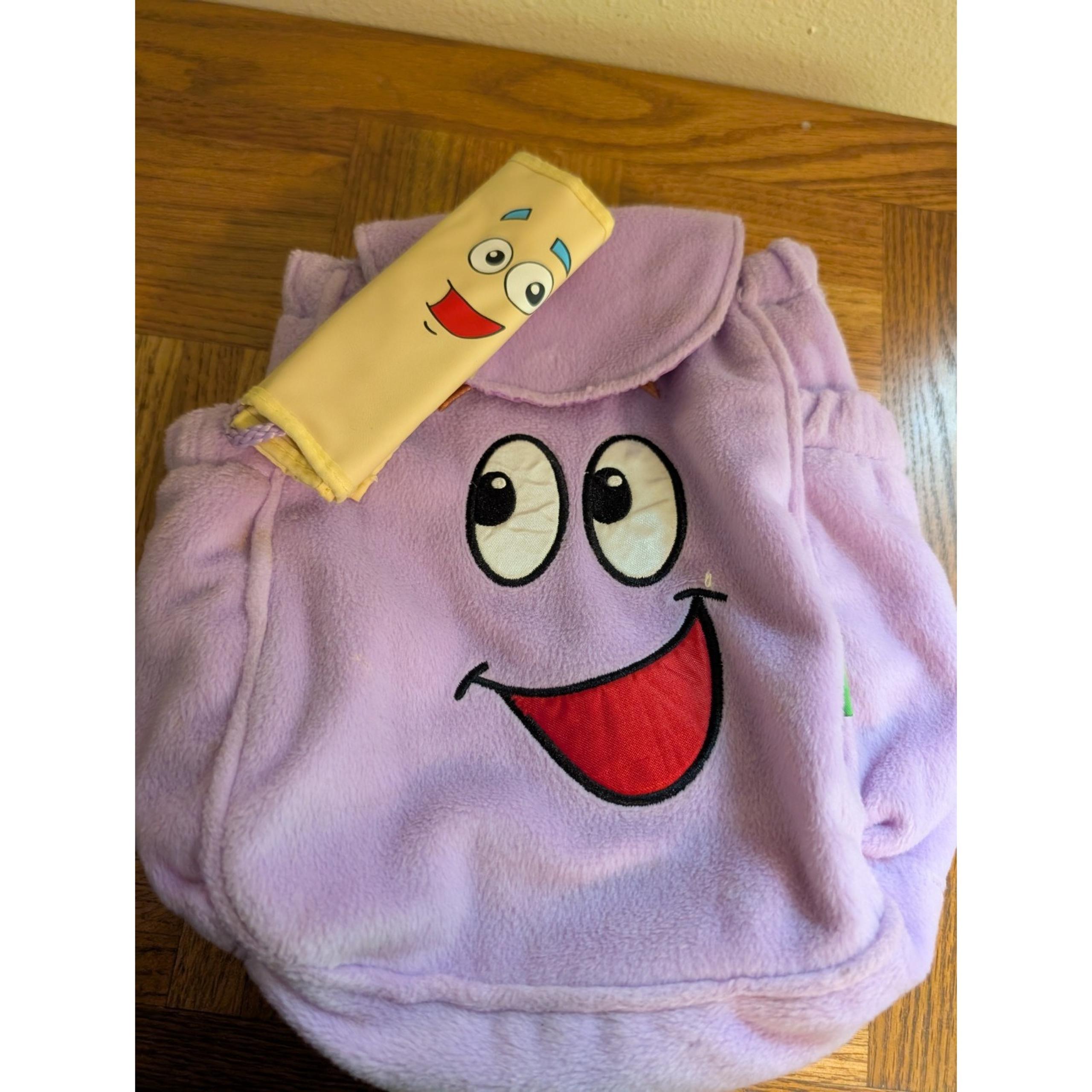 Vintage Dora the Explorer Backpack Map Viacom Original Nick Jr Y2K Kids 2002
