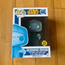 Funko Pop! Star Wars - GITD Glow Holographic Emperor #40 (Blue Box) Vaulted