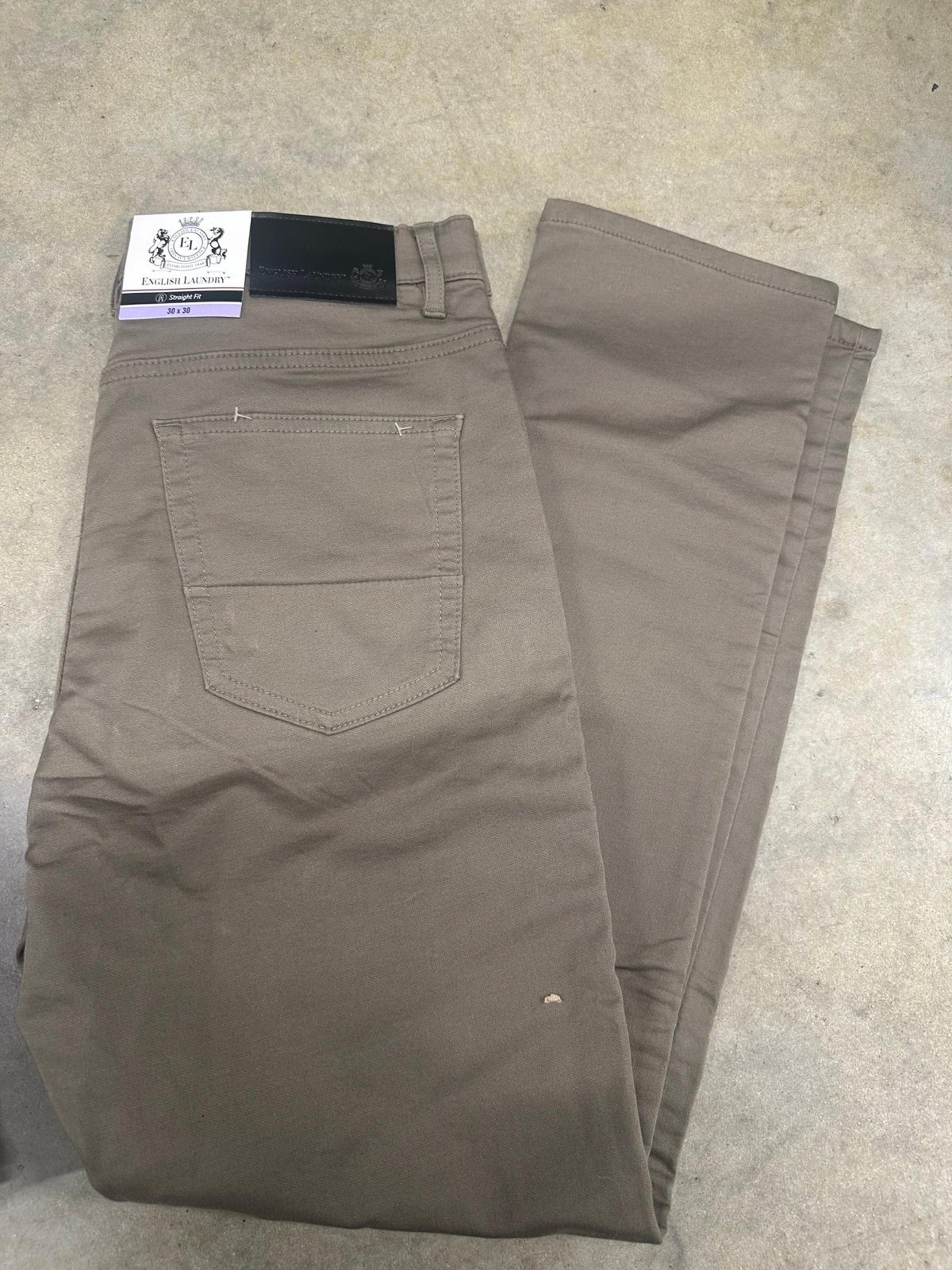 Men's English Laundry 5 pocket Straight Fit khaki pant  30x29 nwt