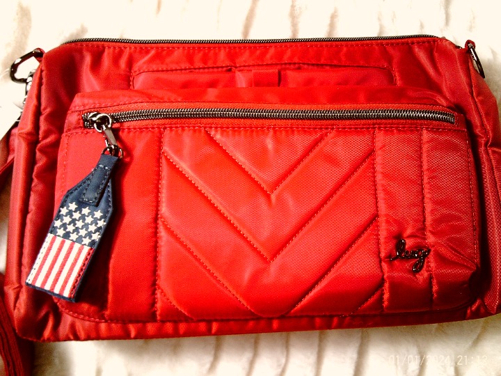 Brand New Lug Stretch LE Crossbody Bag in Poppy Red USA